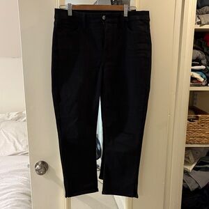 7 For All Mankind Women's Straight Leg Jeans in Black